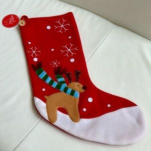 Christmas Stocking Reindeer in the Snow